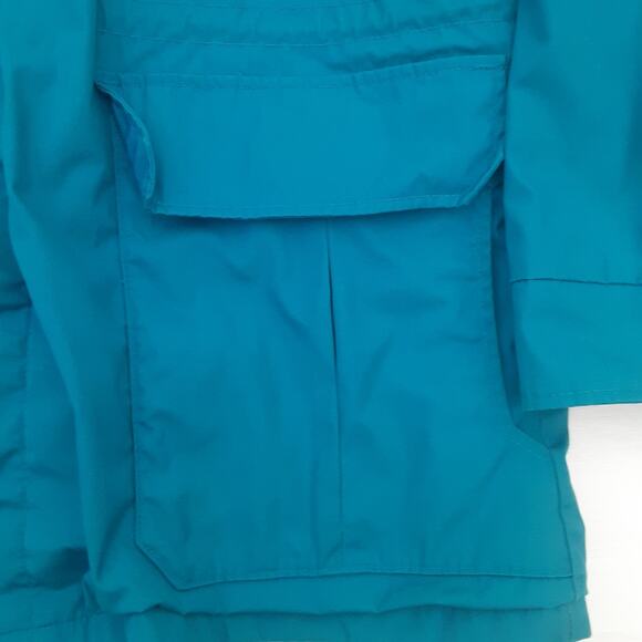 Vintage Woolrich Jacket Size L Blue Parka Wool Blanket Lined USA Made Chore - Picture 2 of 12